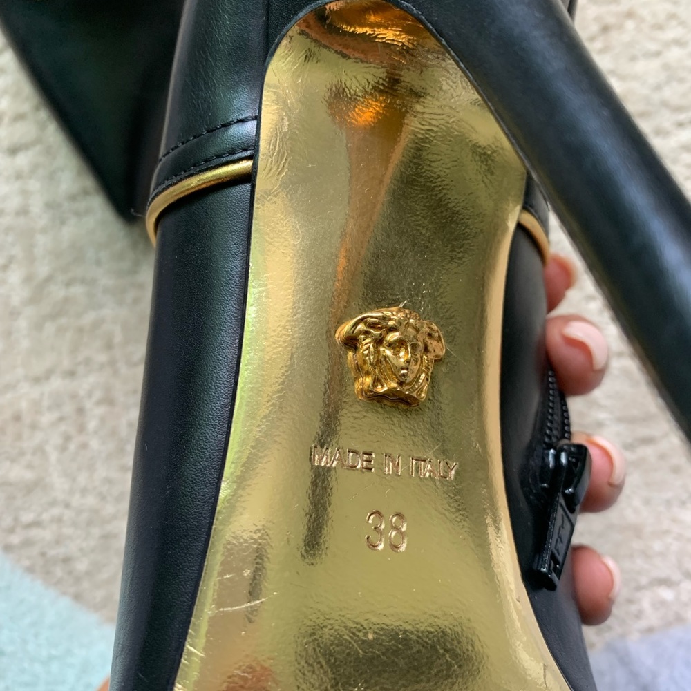 Versace black and gold boots - Picture 2 of 2